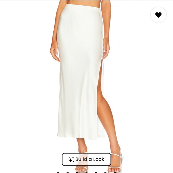 Enza Costa Dresses & Skirts - Enza Costa Satin Bias Cut Skirt in Cloud
